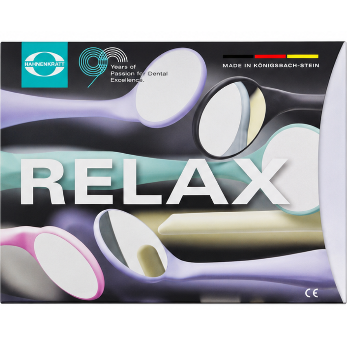 Дзеркала стоматологічні Relax FS родієві, різнокольорові, розмір 4,5 (1 шт)