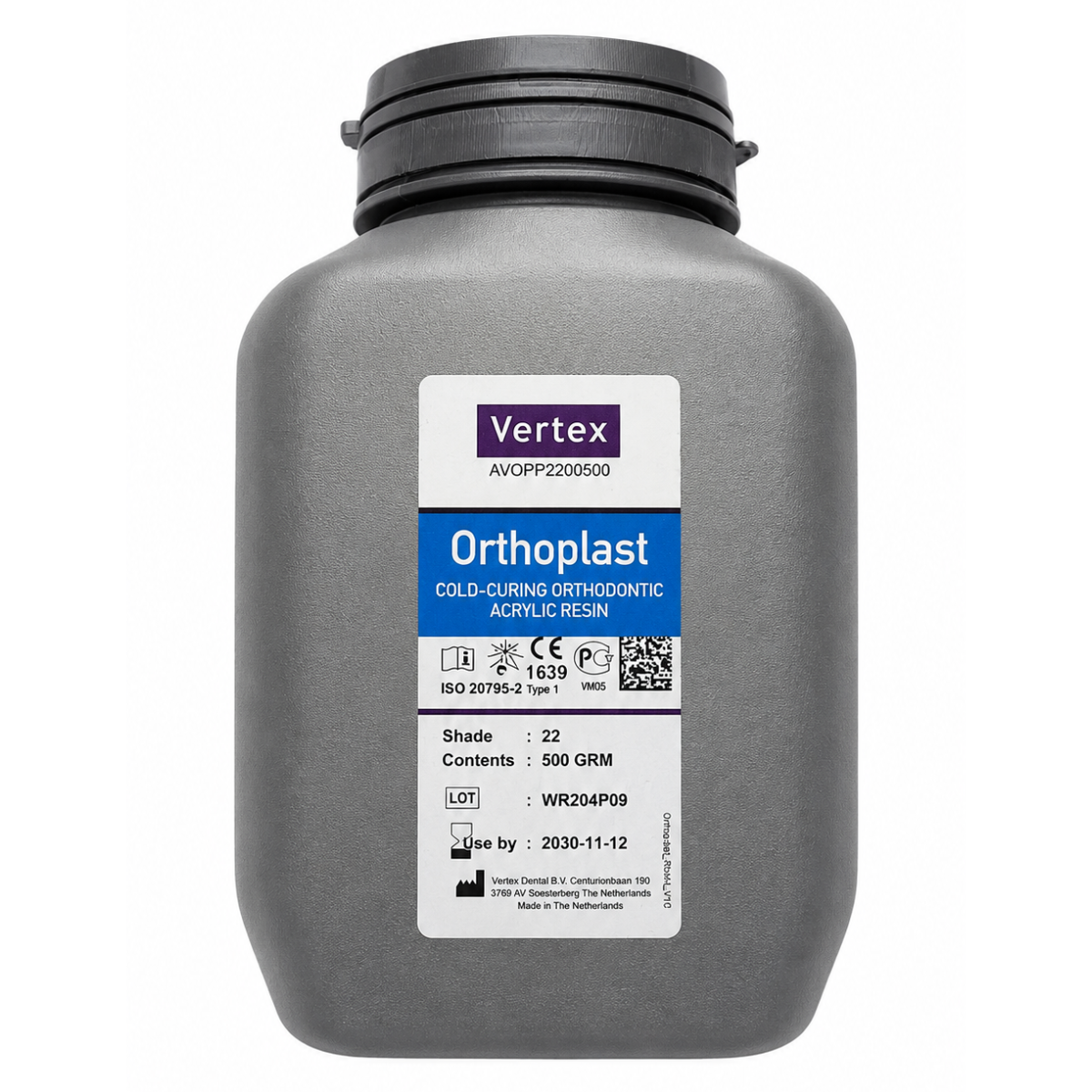 Пластмаса порошок полімер 0.5 кг Vertex Orthoplast