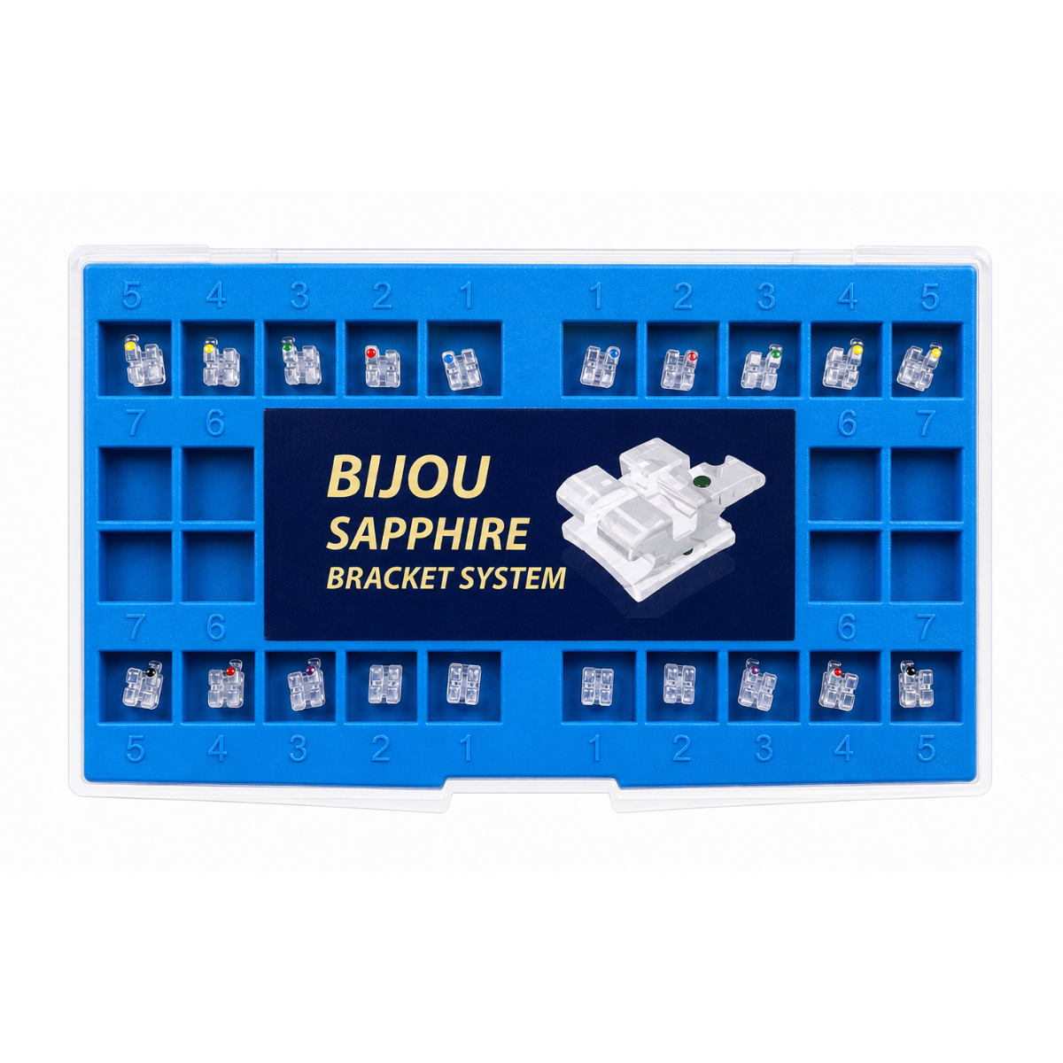 Сапфірові брекети Bijou Roth 022 (кр. 3,4,5) — набір