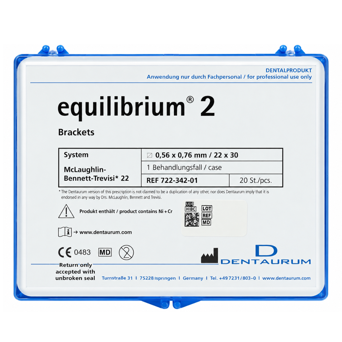 Металеві брекети Equilibrium 2 Roth 022 (кр. 3,4,5) — нижня щелепа