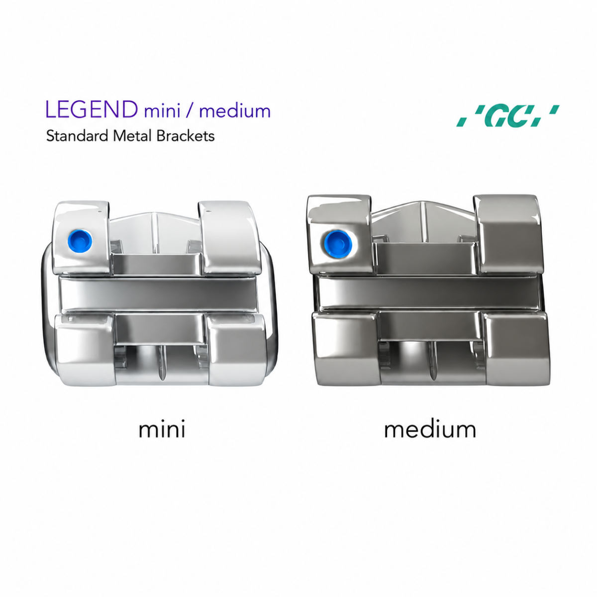 Металеві брекети Legend Medium Roth 022 (кр. 3,4,5) — верхня щелепа
