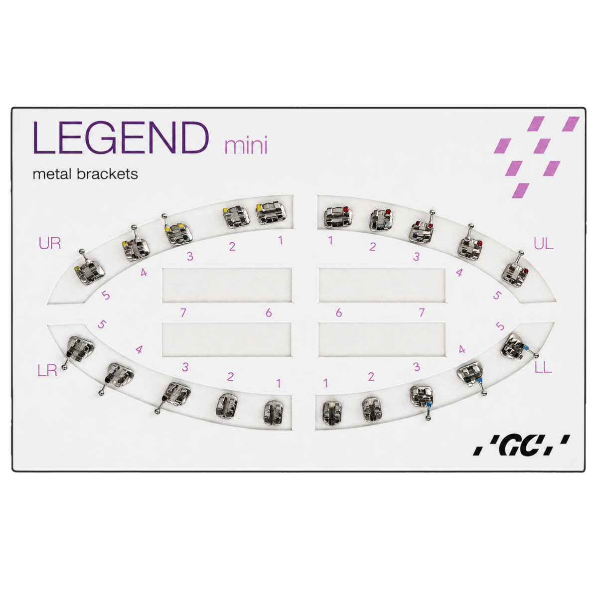 Брекети металеві Legend Mini Roth 022 (кр. 3-4-5), нижня щелепа