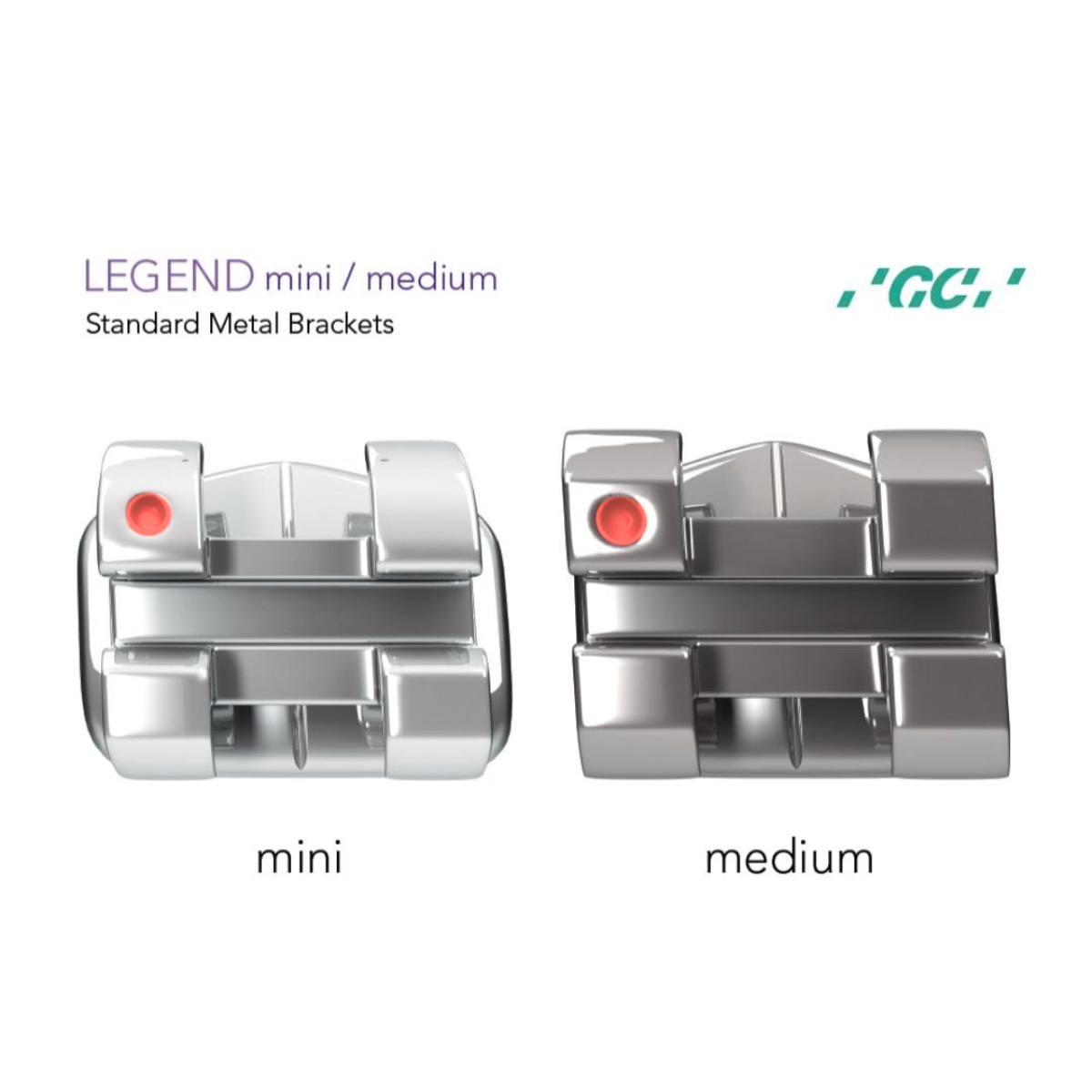 Металеві брекети Legend Medium Rhodium Roth 022 (кр. 3,4,5) — нижня щелепа