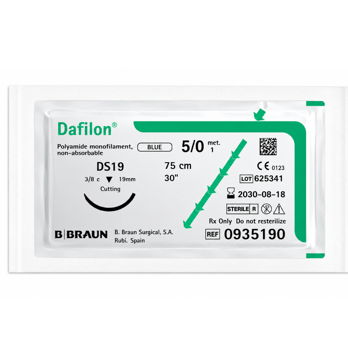 Шовний матеріал B. Braun Dafilon 5/0