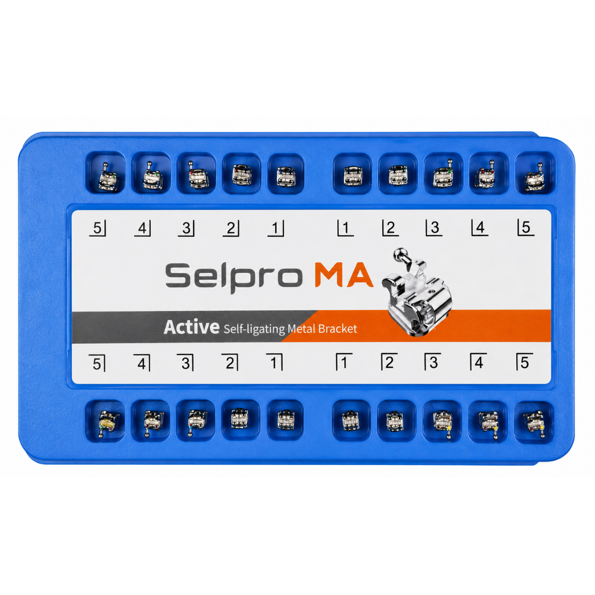Брекети металеві самолігуючі Selpro MA MBT 022 (з гачками 3-4-5) - набір